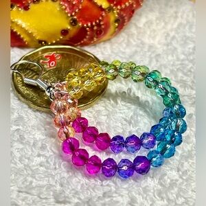🌈PRIDE-Gradient color-rainbow earrings/hoops